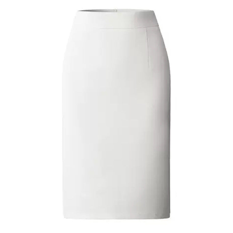 Women's High Waist Mid-Length Office Skirt with Zipper