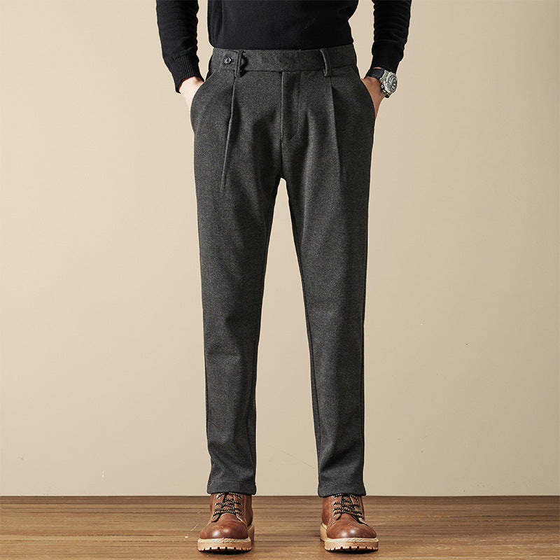 Herren Hose mit schlanker Passform und schmal zulaufendem Bein – Wollmischung Stil