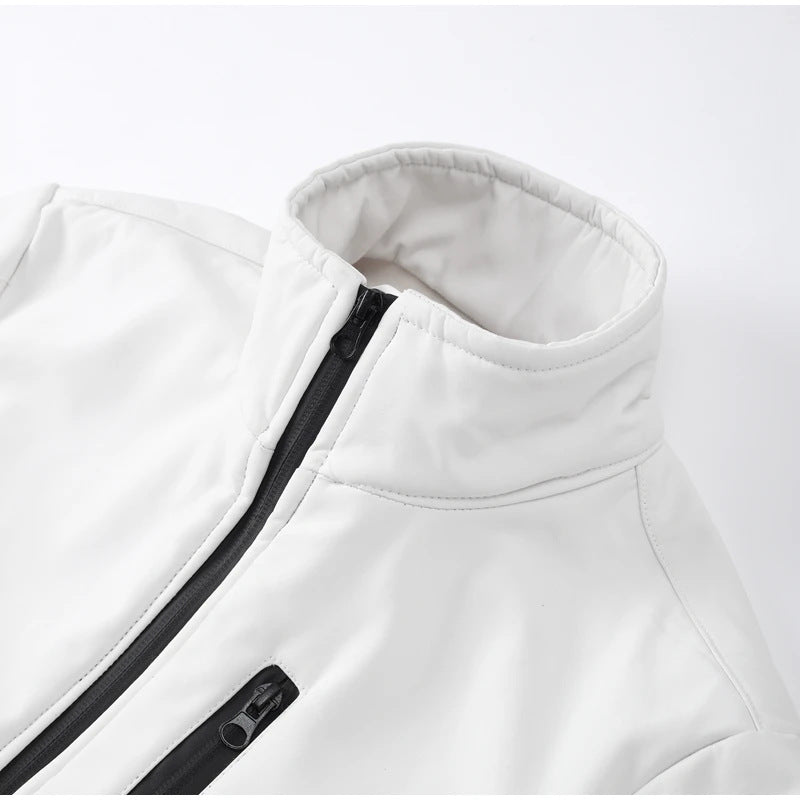 Damen Winter Skianzug Mit Reißverschluss Und High-Waist-Hose