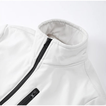 Damen Winter Skianzug Mit Reißverschluss Und High-Waist-Hose