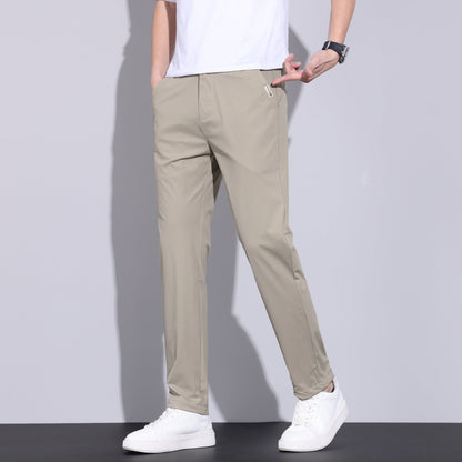 Herren Schnelltrocknende Hose Mit Hohem Elastischem Bund, Bleistiftform