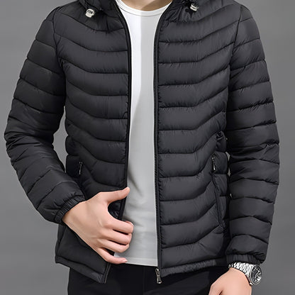 Wärmende Steppjacke Mit Abnehmbarer Kapuze