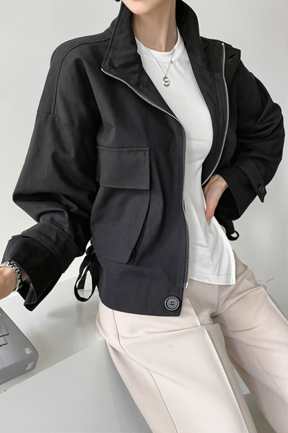 Utility-Jacke Mit Stehkragen Im Oversized-Schnitt