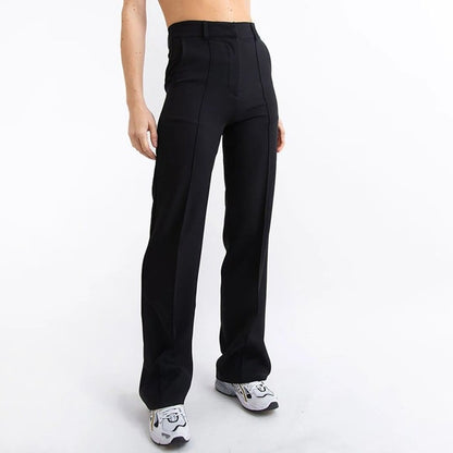 Women's business trousers with high waist and straight leg – Classic style