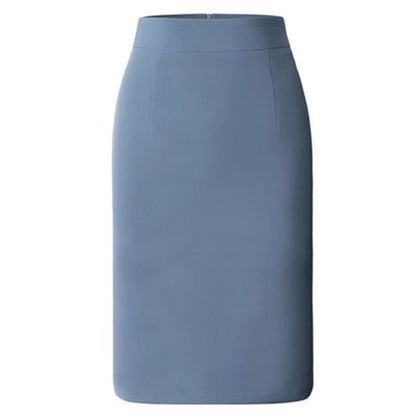 Women's High Waist Mid-Length Office Skirt with Zipper
