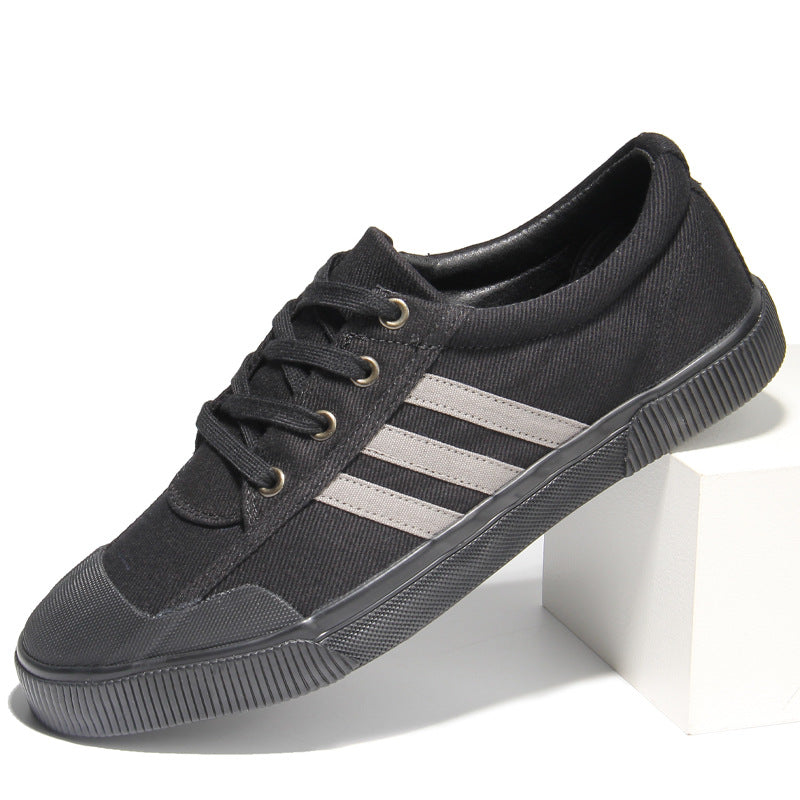 Herren Canvas Sneaker Low Top – Atmungsaktive Schnürschuhe