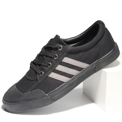 Herren Canvas Sneaker Low Top – Atmungsaktive Schnürschuhe