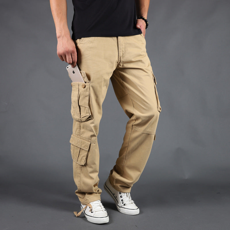 Men's Overalls with Straight Leg, Multiple Pockets, and Zipper