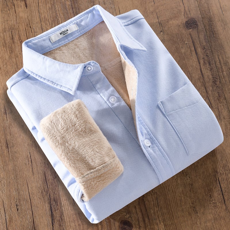 Herren-Langarmhemd mit verstärkter Struktur und Taschendetails