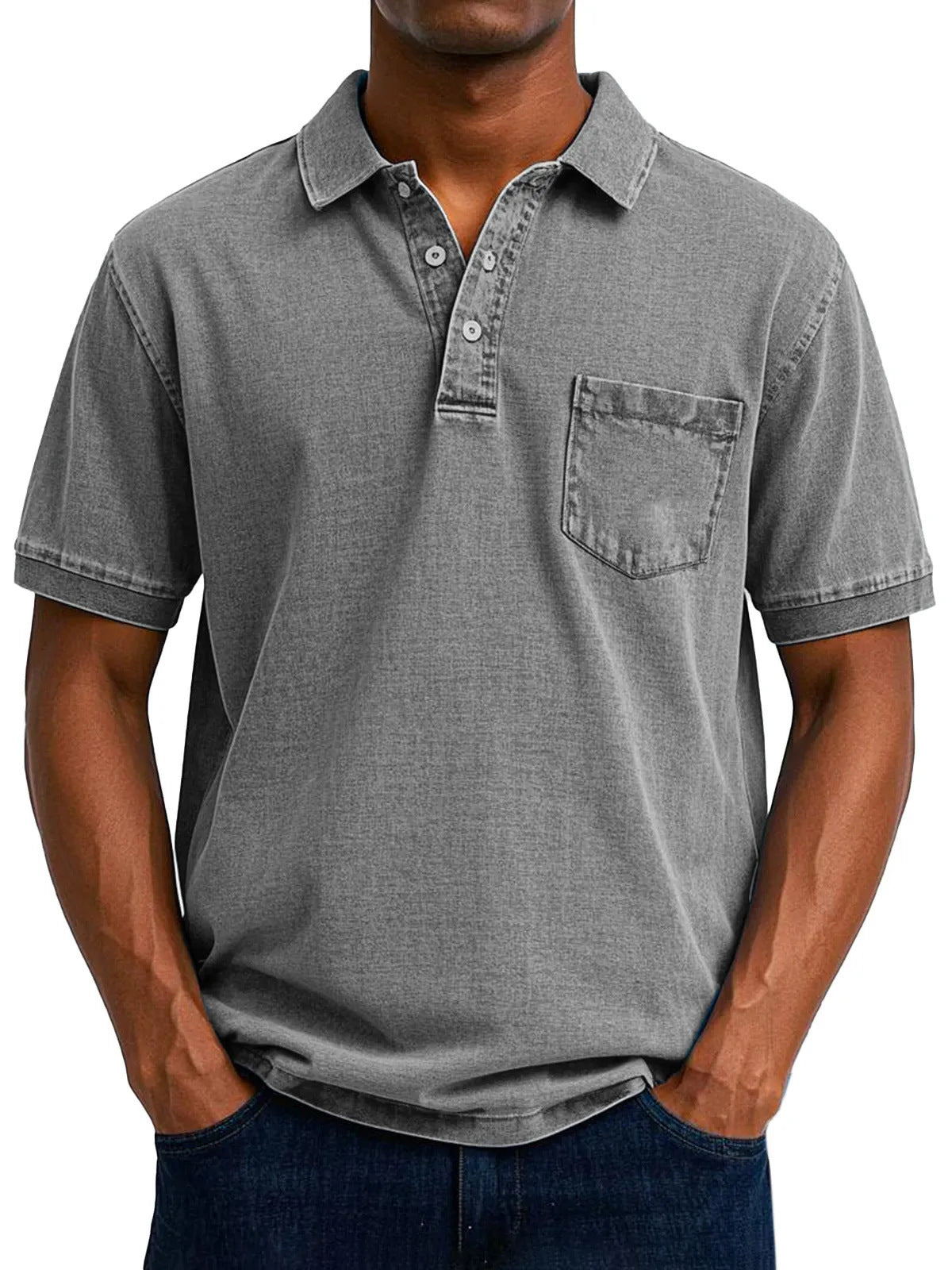 Herren Sommer Hemd mit Print – Kurzarm Schmale Passform Große Größen