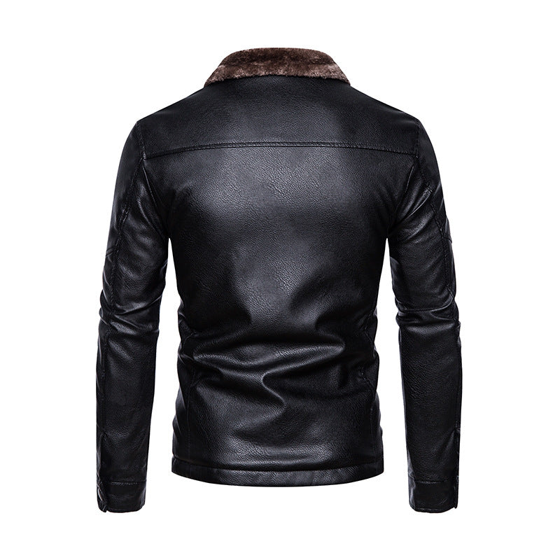 Men's Winter Coat Slim Fit with Turn-Down Collar
