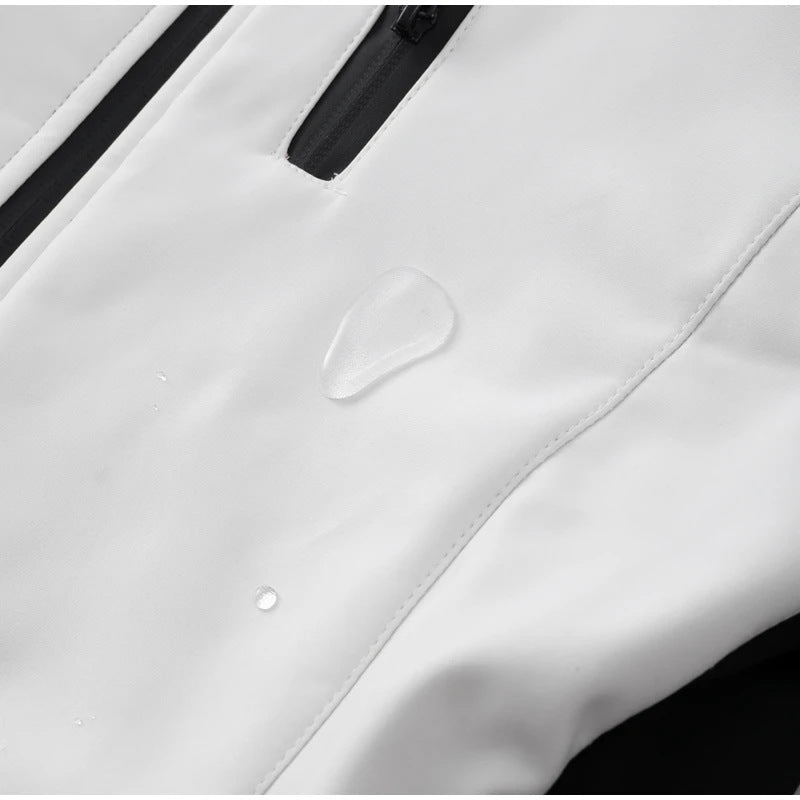 Damen Winter Skianzug Mit Reißverschluss Und High-Waist-Hose