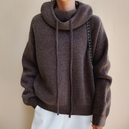 Damen Rollkragenpullover Mit Langem Arm Und Schmaler Passform