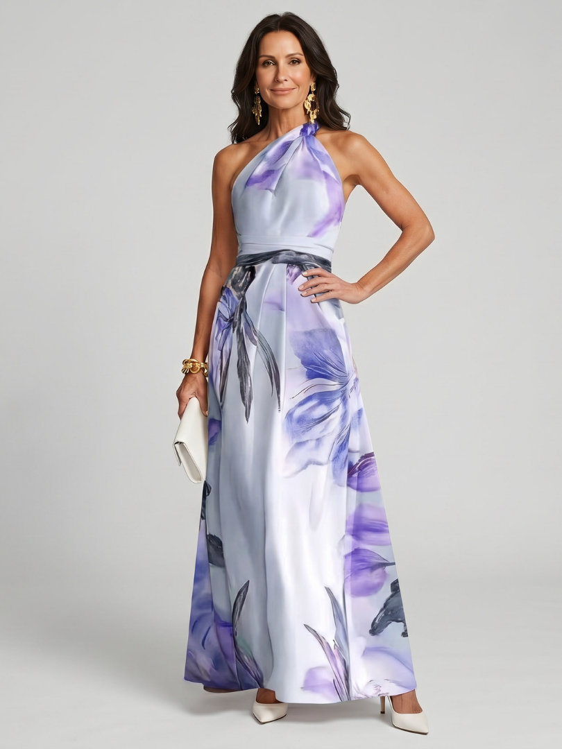 Fliessendes Maxikleid mit floralem Design für Damen