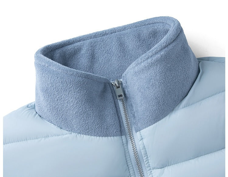 Wattierte Fleecejacke mit weichem Fleece und praktischem Stehkragen