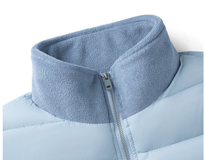 Wattierte Fleecejacke mit weichem Fleece und praktischem Stehkragen