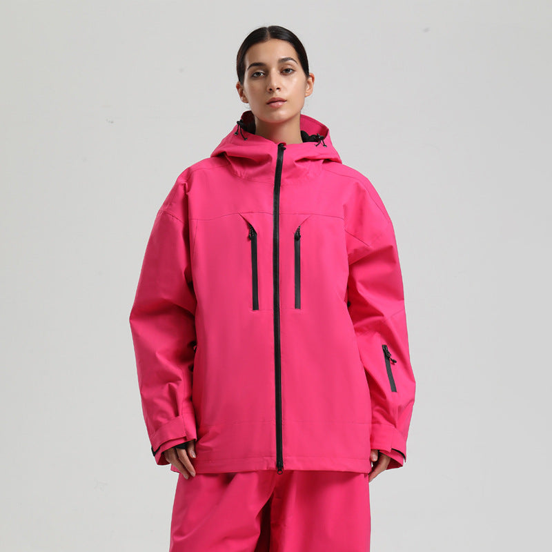 Herren Winter Skijacke Mit Atmungsaktivem Design Und Durchgehendem Reißverschluss