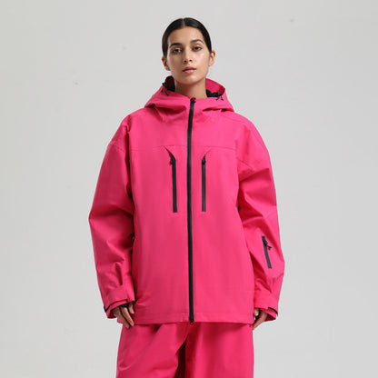 Herren Winter Skijacke Mit Atmungsaktivem Design Und Durchgehendem Reißverschluss