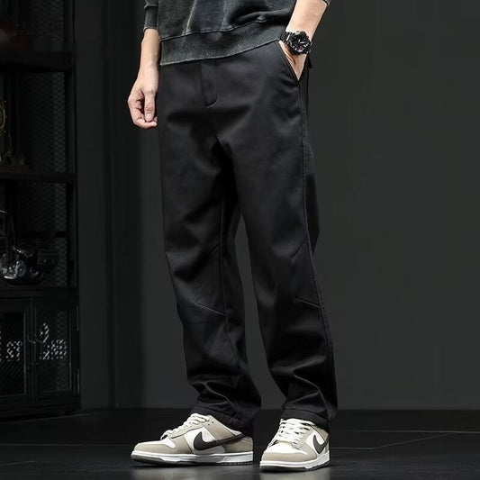 Herren-Hose, Locker Geschnitten, Gerader Bund, Mittelhoch, Einfarbig