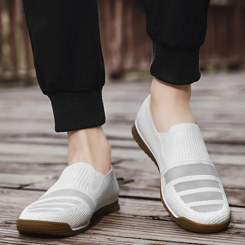 Herren Loafers Aus Atmungsaktivem Strick Mit Gepolstertem Fußbett Und Slip-On