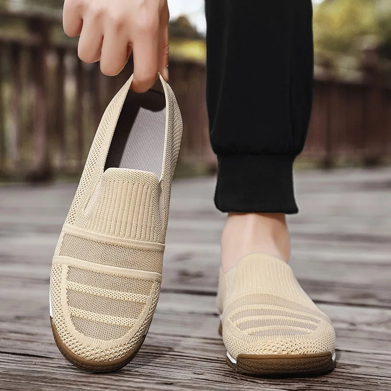 Herren Loafers Aus Atmungsaktivem Strick Mit Gepolstertem Fußbett Und Slip-On
