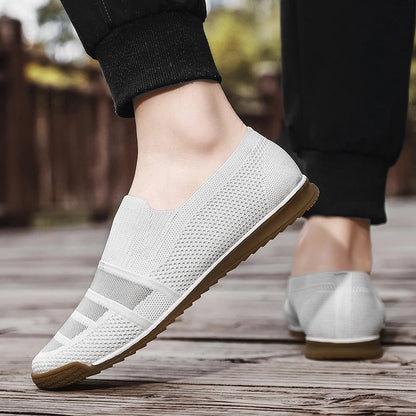 Herren Loafers Aus Atmungsaktivem Strick Mit Gepolstertem Fußbett Und Slip-On