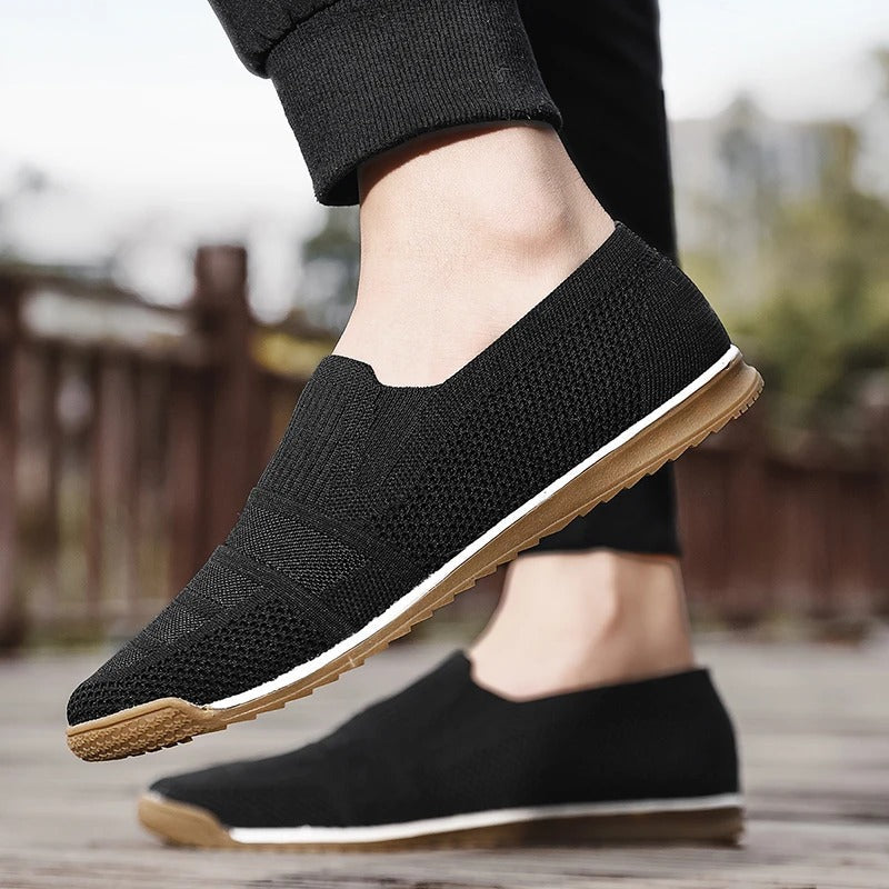 Herren Loafers Aus Atmungsaktivem Strick Mit Gepolstertem Fußbett Und Slip-On