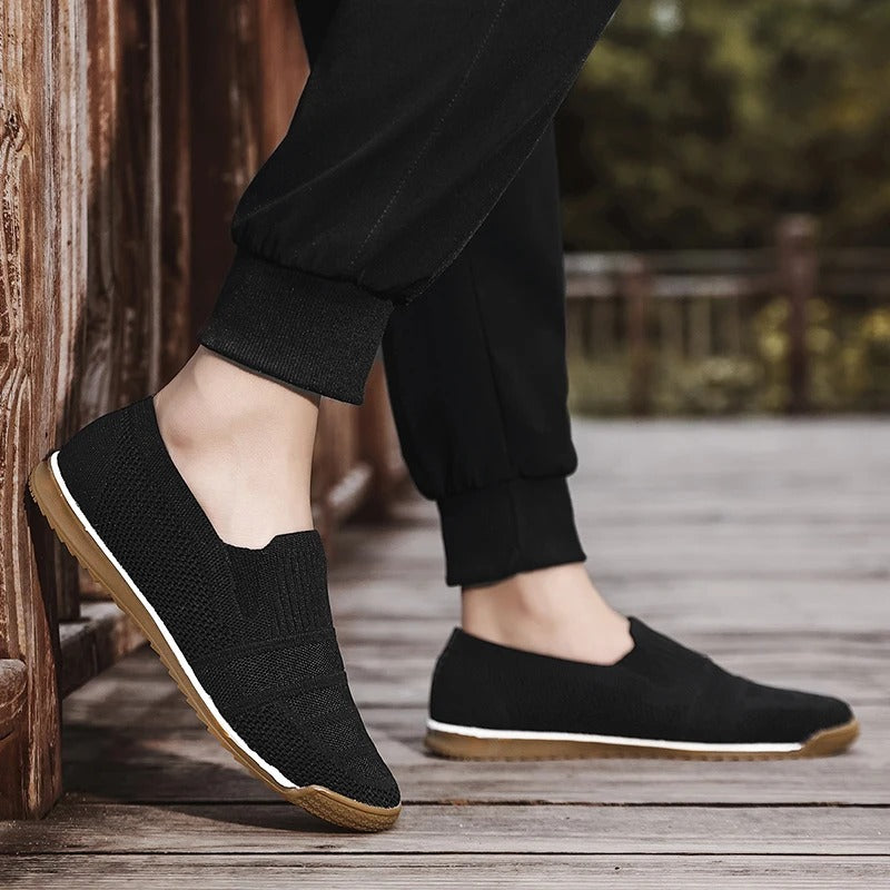 Herren Loafers Aus Atmungsaktivem Strick Mit Gepolstertem Fußbett Und Slip-On