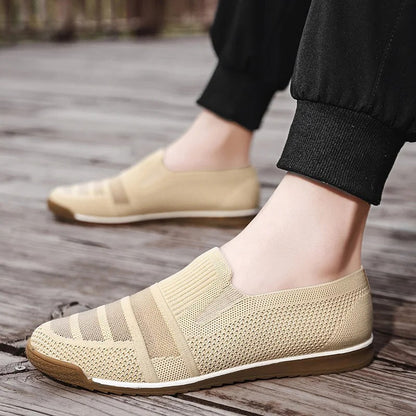 Herren Loafers Aus Atmungsaktivem Strick Mit Gepolstertem Fußbett Und Slip-On