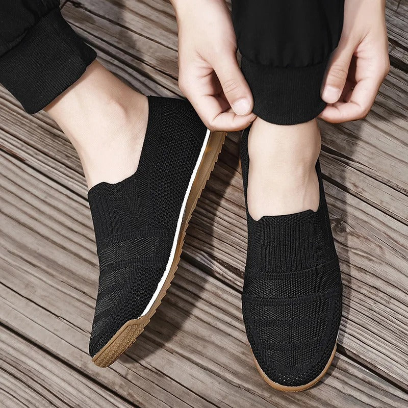Herren Loafers Aus Atmungsaktivem Strick Mit Gepolstertem Fußbett Und Slip-On