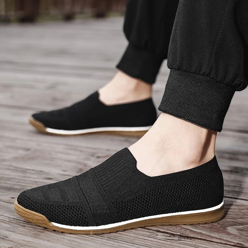 Herren Loafers Aus Atmungsaktivem Strick Mit Gepolstertem Fußbett Und Slip-On
