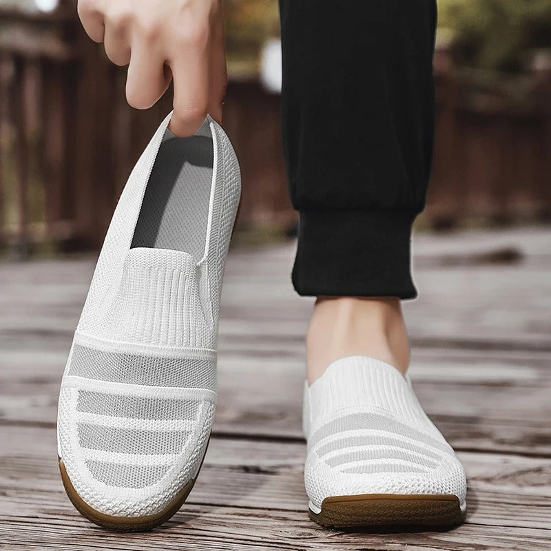 Herren Loafers Aus Atmungsaktivem Strick Mit Gepolstertem Fußbett Und Slip-On