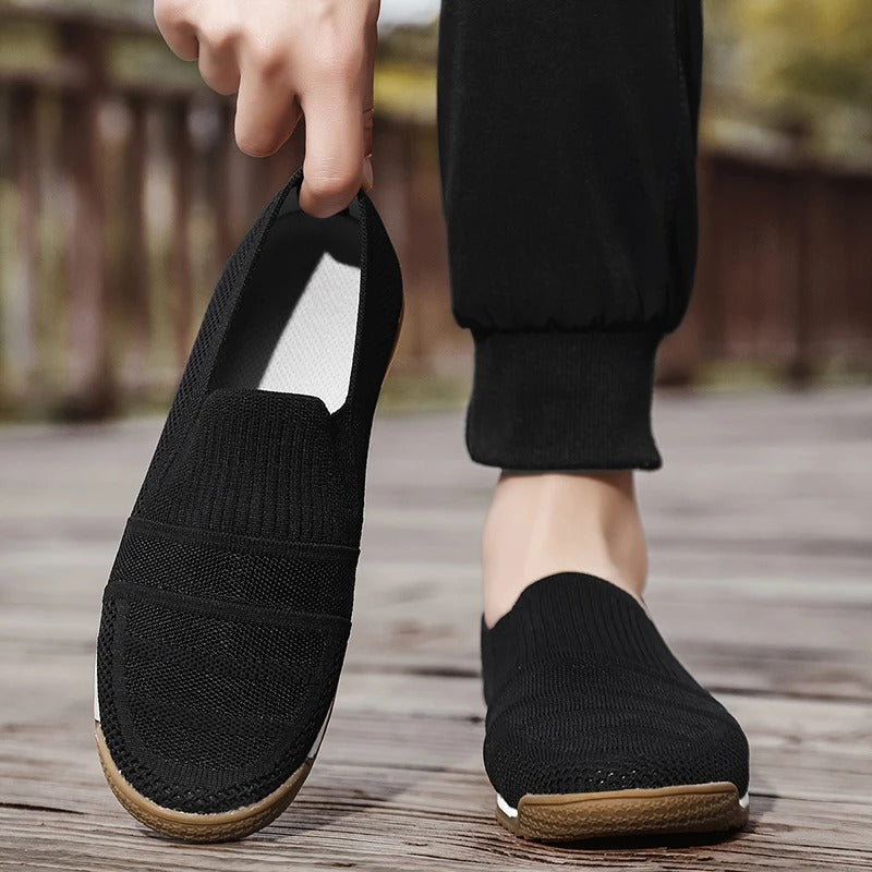 Herren Loafers Aus Atmungsaktivem Strick Mit Gepolstertem Fußbett Und Slip-On