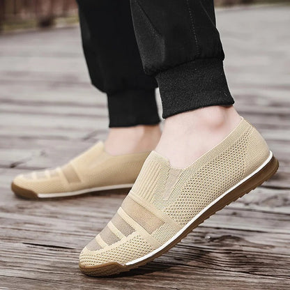 Herren Loafers Aus Atmungsaktivem Strick Mit Gepolstertem Fußbett Und Slip-On