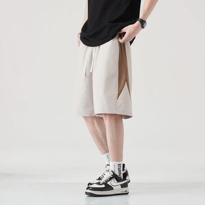 Herren Sommer-Sportshorts, Leicht, Locker Geschnitten, Gerader Schnitt, Mikro-Elastik