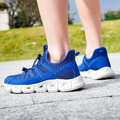 Herren Laufschuhe Mesh Obermaterial Schnell Schnürung Gepolsterte Sohle