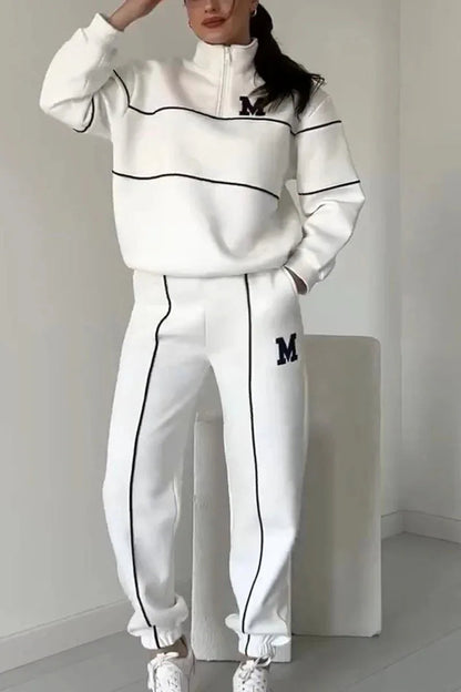 Men's Two-Piece Lounge Set with Long Sleeve Top and Relax Pants