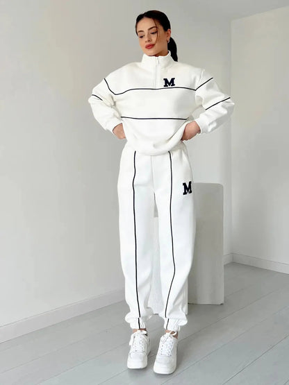 Men's Two-Piece Lounge Set with Long Sleeve Top and Relax Pants