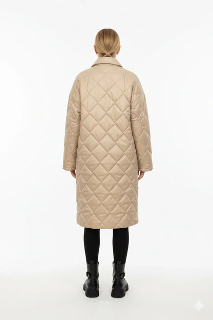 Damen Winter-Wende-Steppjacke Mit Bedrucktem Innenfutter