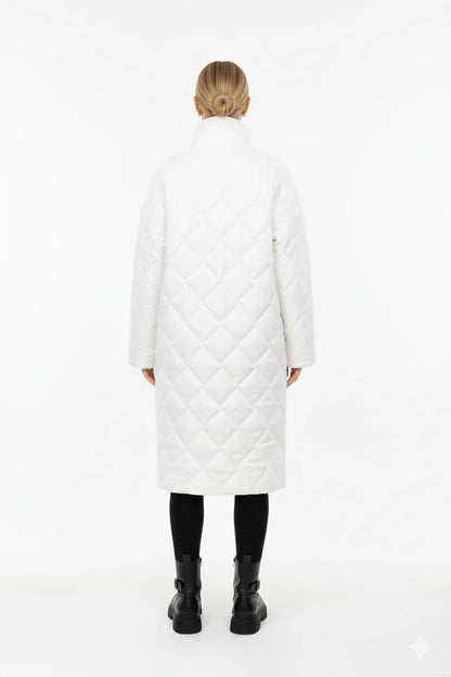 Damen Winter-Wende-Steppjacke Mit Bedrucktem Innenfutter