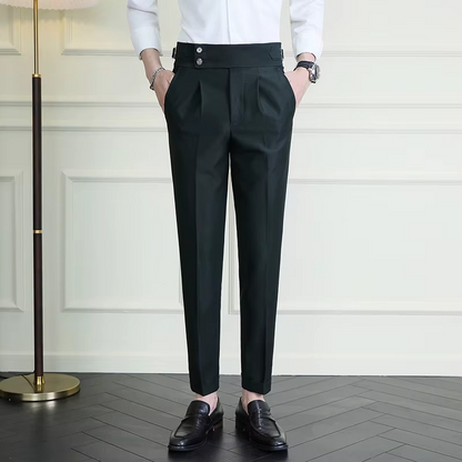 Herren Business Hose mit Hohem Bund – Gerades Bein Normale Passform