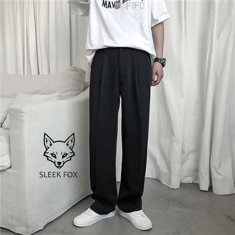 Men's Suit Pants for Autumn, Straight Cut, with Micro-Elastic