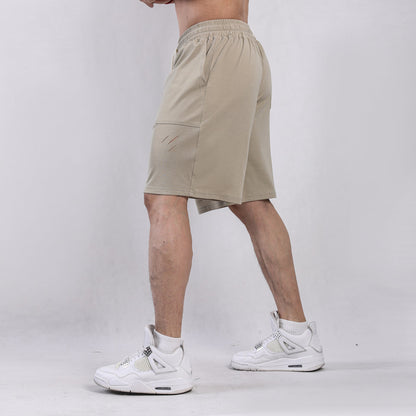Herren Sommer-Sportshorts, Lockere Passform, Risse, Mittellang