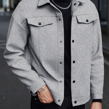 Herren-Übergangsjacke im legeren Schnitt von vorne
