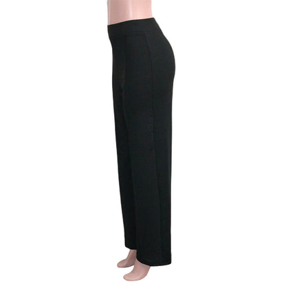 Damen Hochtaillen-Slim-Schlaghose in Unifarbe