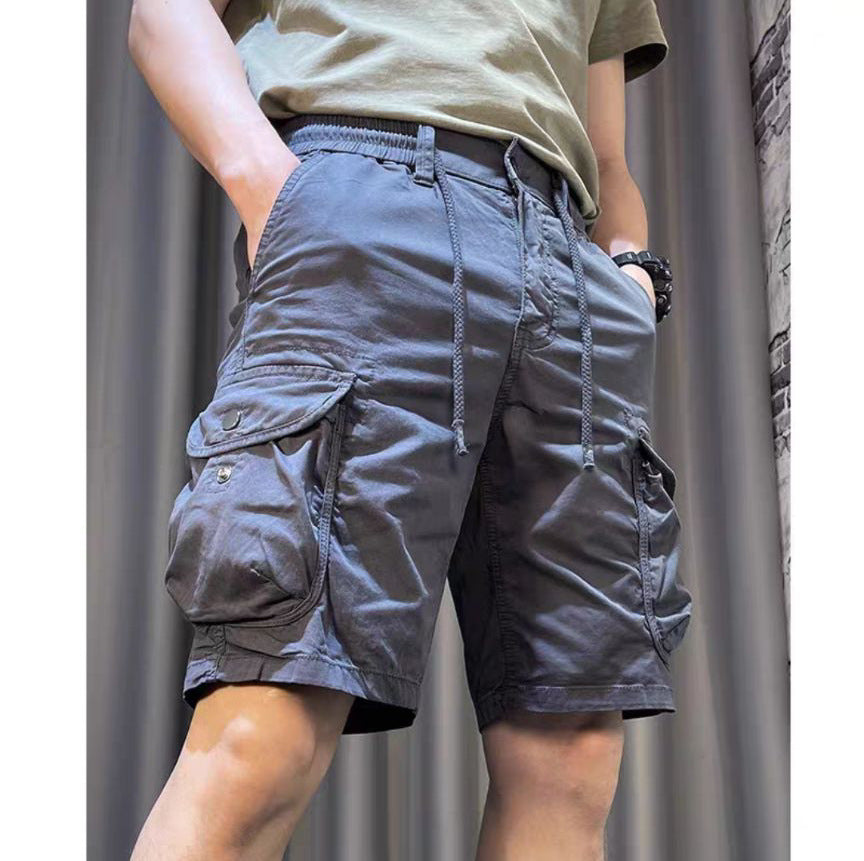 Herren-Latzhose Mit Mehreren Taschen, Lockere Passform, Gerades Bein, Verkürzte Länge