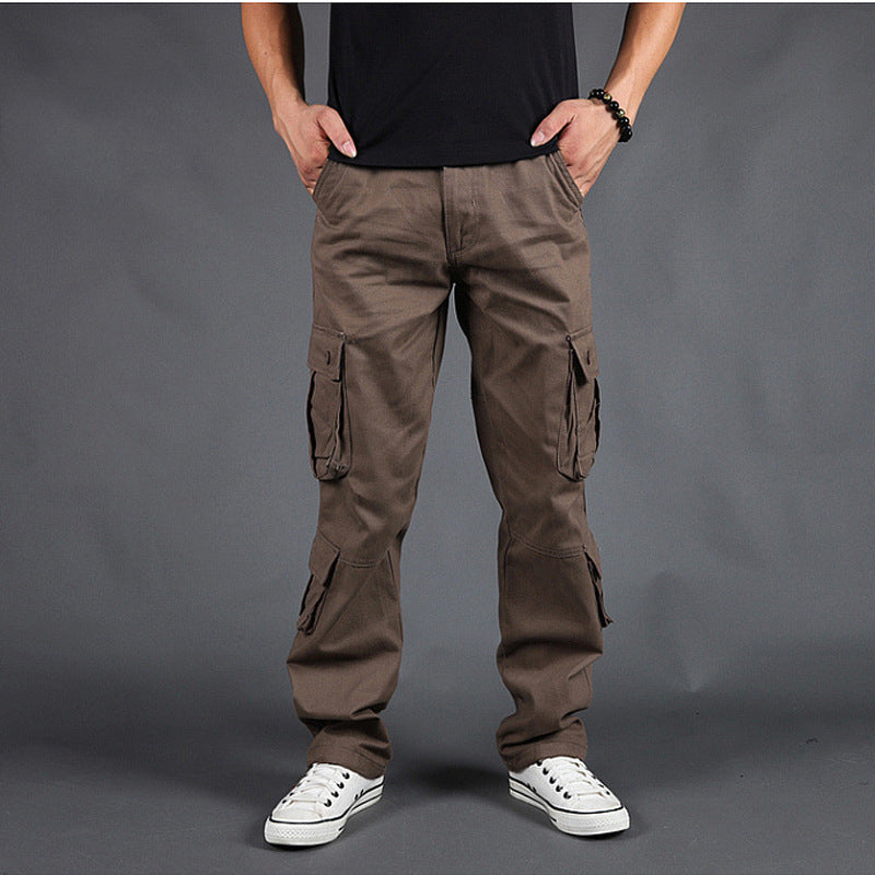 Men's Overalls with Straight Leg, Multiple Pockets, and Zipper