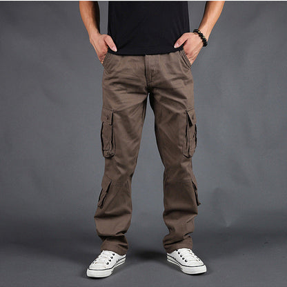 Men's Overalls with Straight Leg, Multiple Pockets, and Zipper