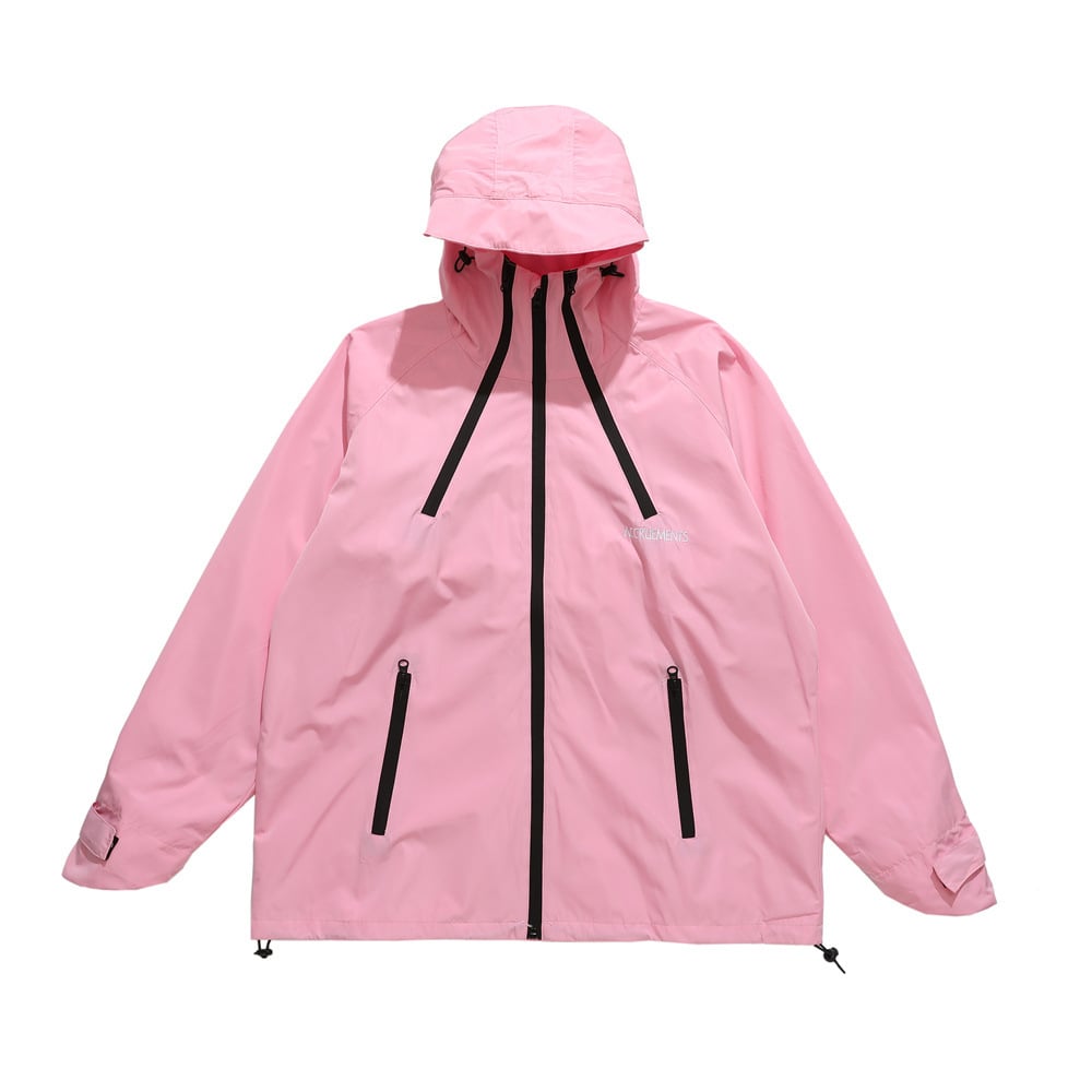 Damen Outdoor-Windjacke mit Kapuze und Reißverschlusstaschen