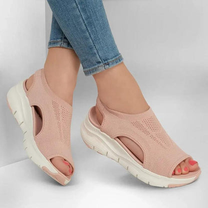 Women's summer slip-on shoes with arch support and shaped footbed
